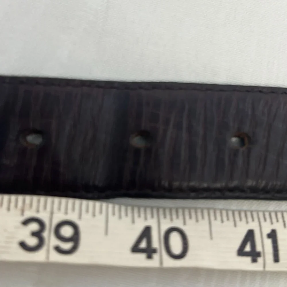 Harold‎ Powell Real Leather Textured Belt Made In England Brown 40
